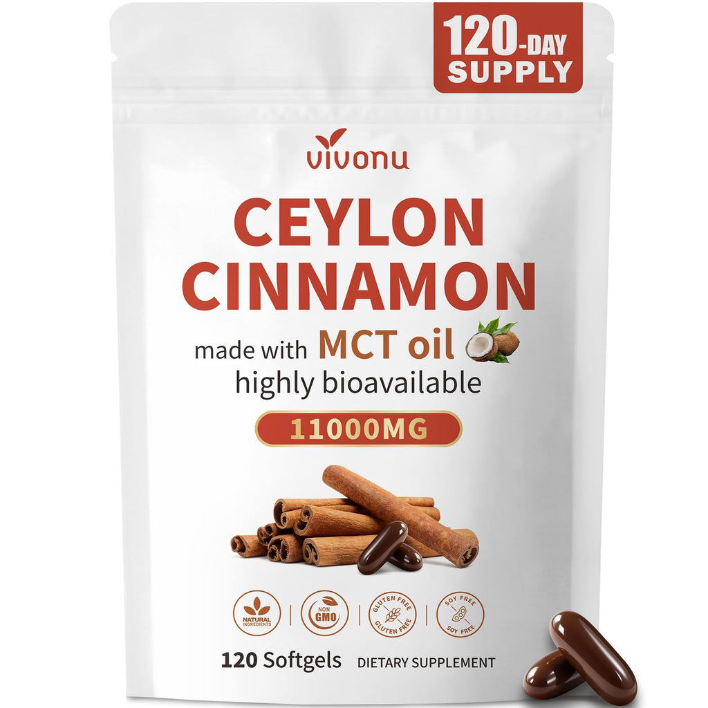 Vivonu Organic Ceylon Cinnamon Softgels with MCT Oil

