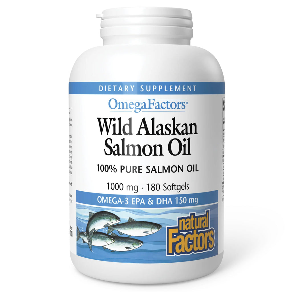 Natural Factors Wild Alaskan Salmon Oil Omega-3 EPA DHA

