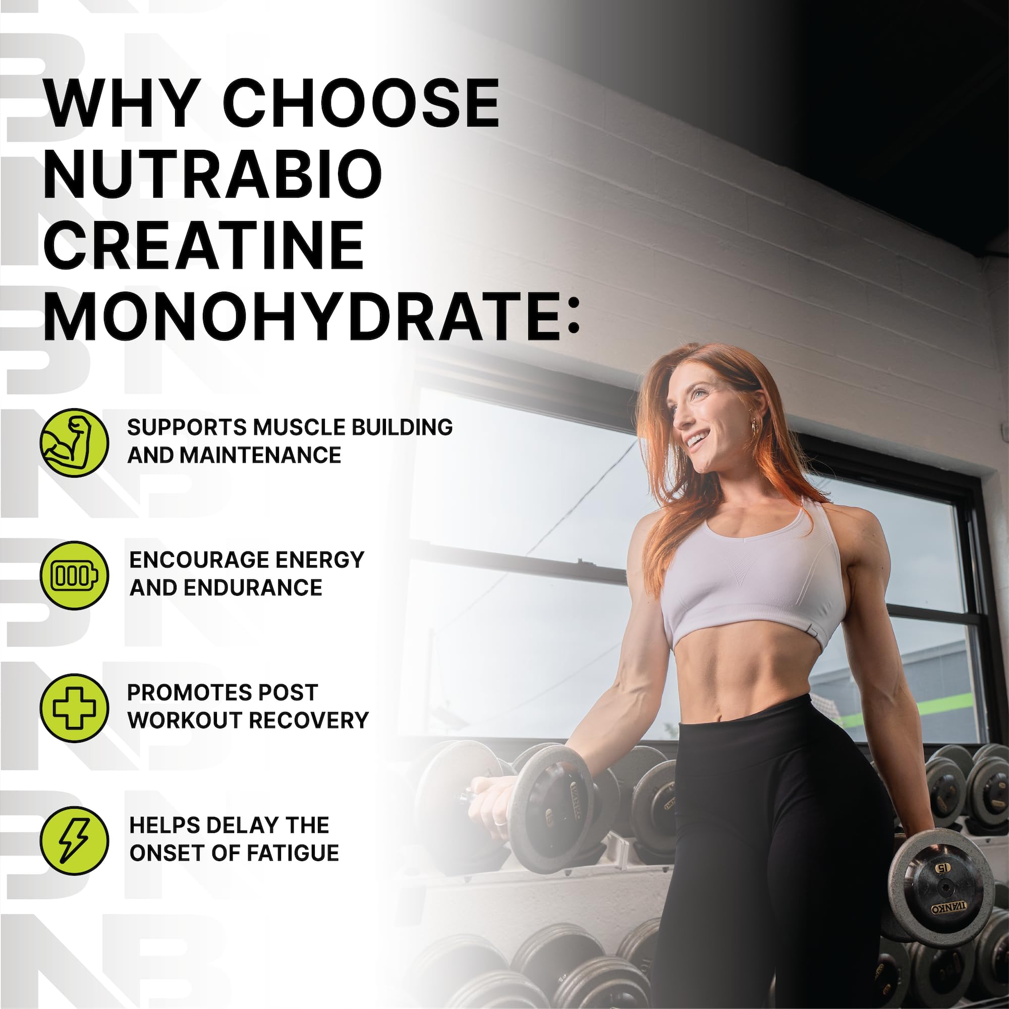NutraBio Creatine Monohydrate Powder – Micronized & Pure

