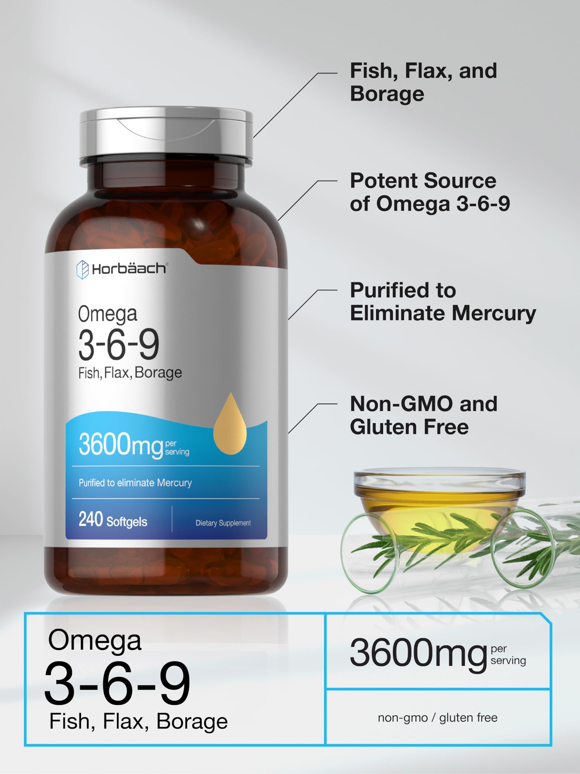 Horbaach Essential Fatty Acids Complex Dietary Supplement

