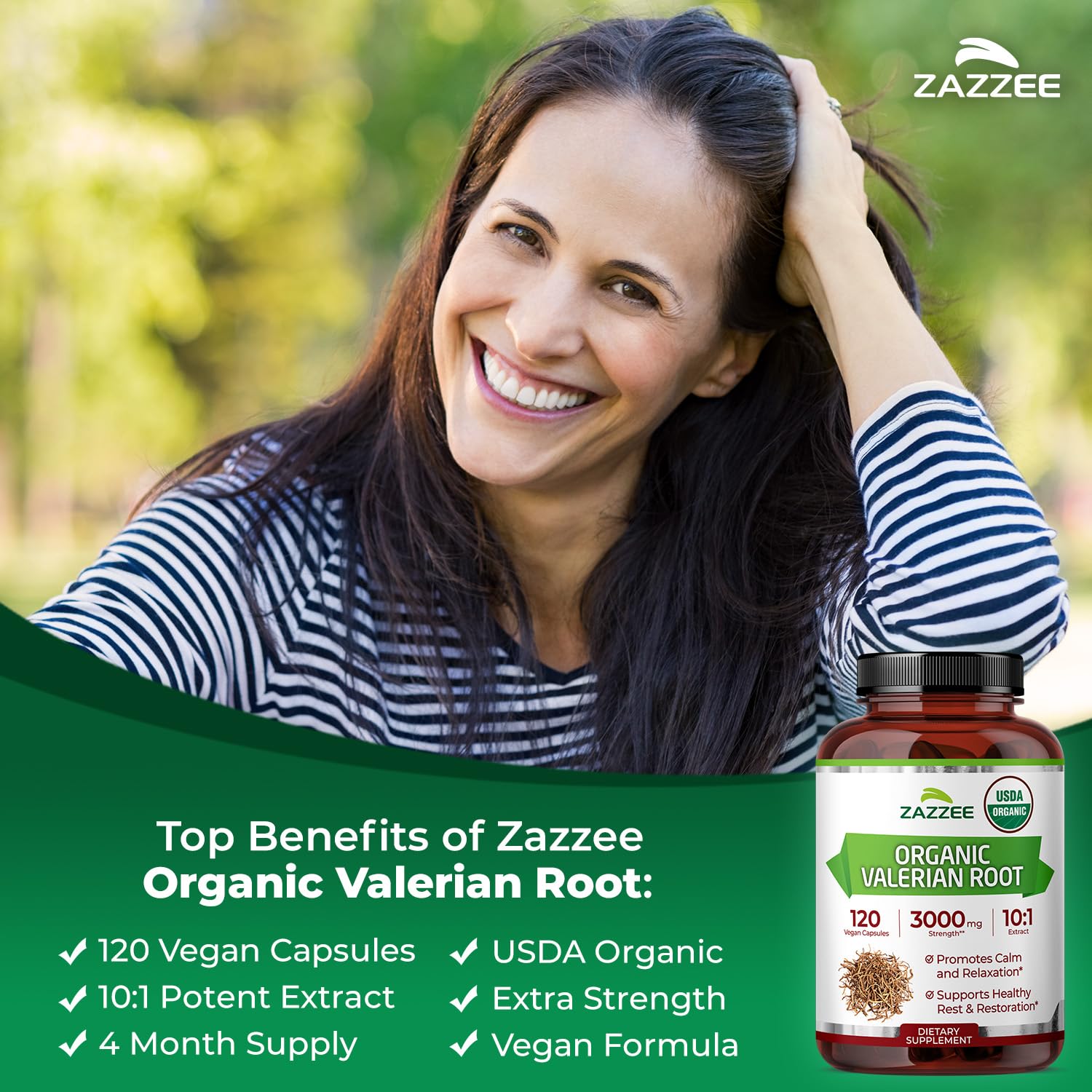 Valerian Root Extract by Zazzee Naturals Organic Supplement

