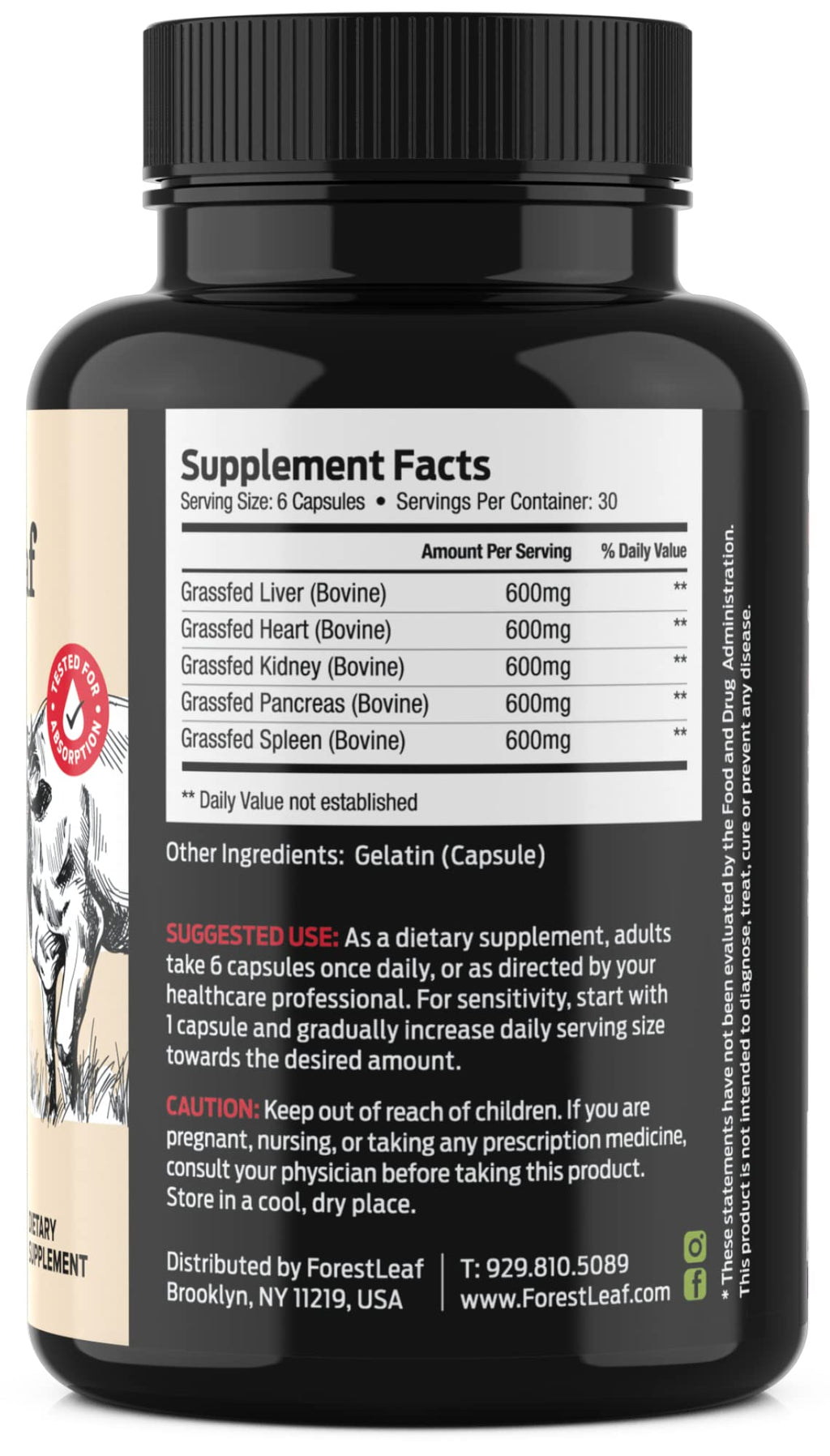 ForestLeaf Organ Complex Supplement | Lab Tested

