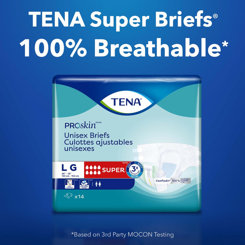 TENA ProSkin Incontinence Briefs for Adults - Super Absorbent

