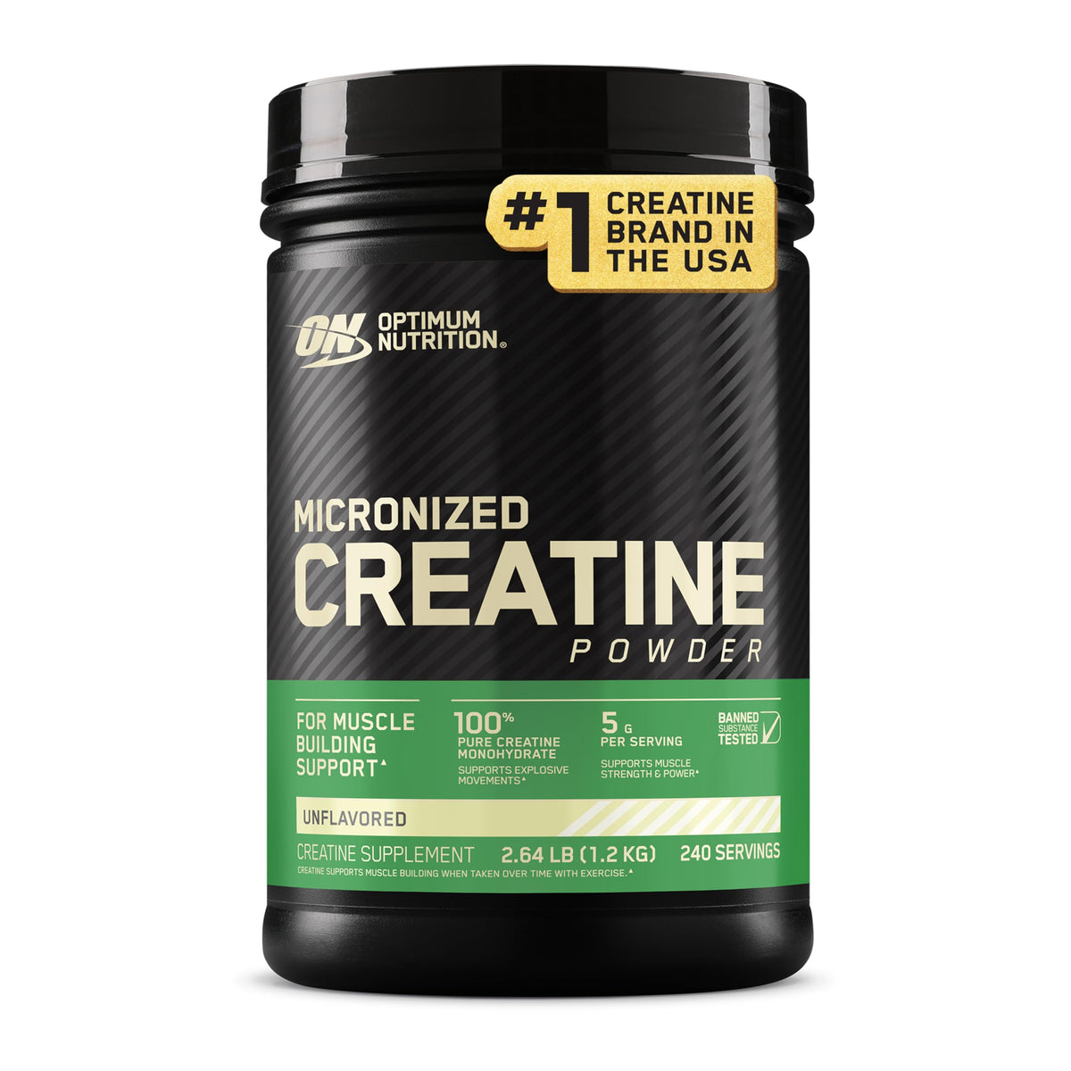 Optimum Nutrition Creatine Micronized Monohydrate Powder – 5 g per scoop
