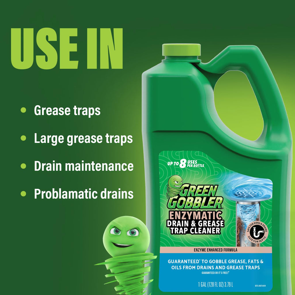 Green Gobbler Enzymatic Drain Cleaner for Grease & Septic

