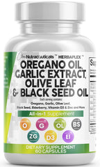 Clean Nutra Oregano Oil Immune Support Garlic Olive Leaf

