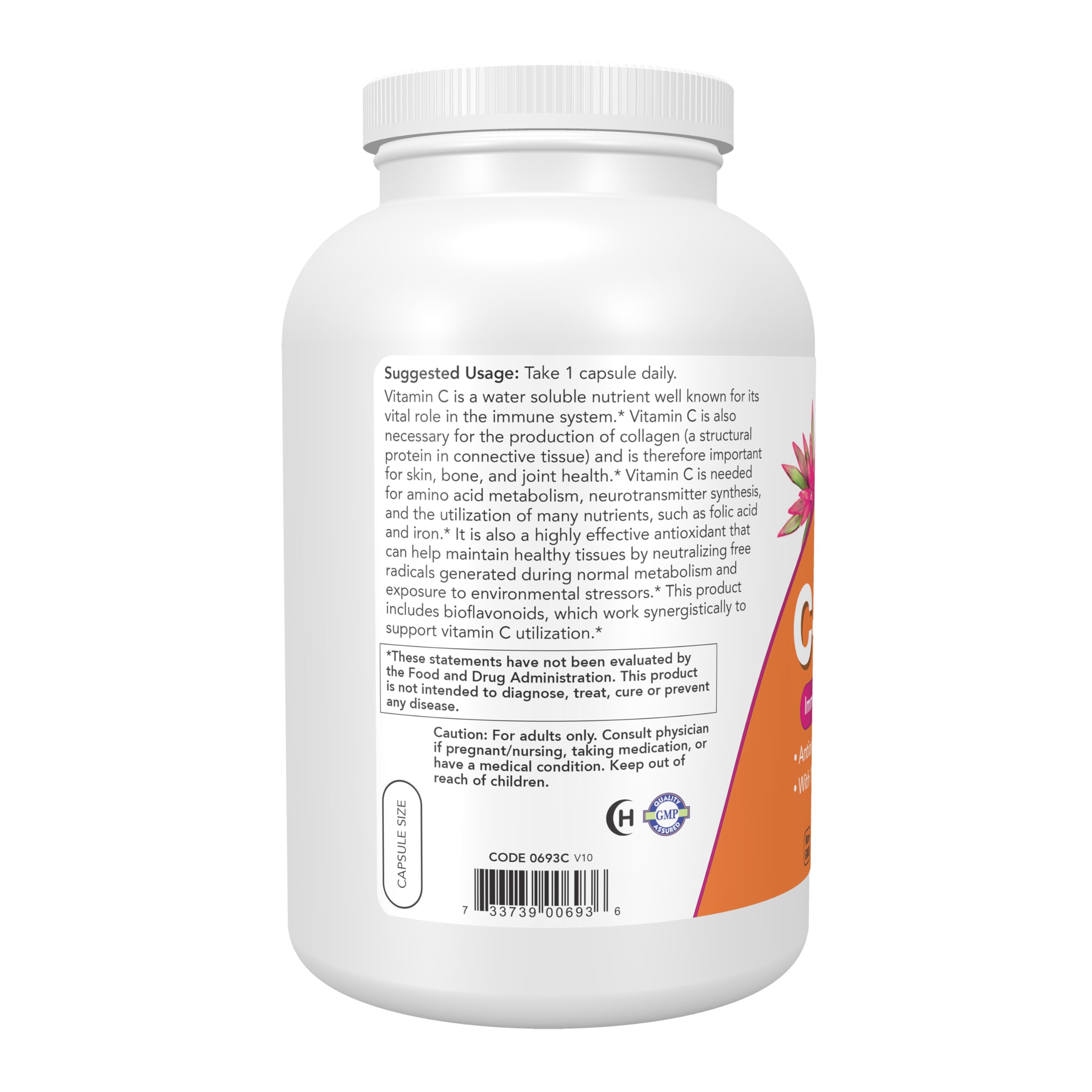 NOW Foods Vitamin C-1000 with Bioflavonoids Veg Caps

