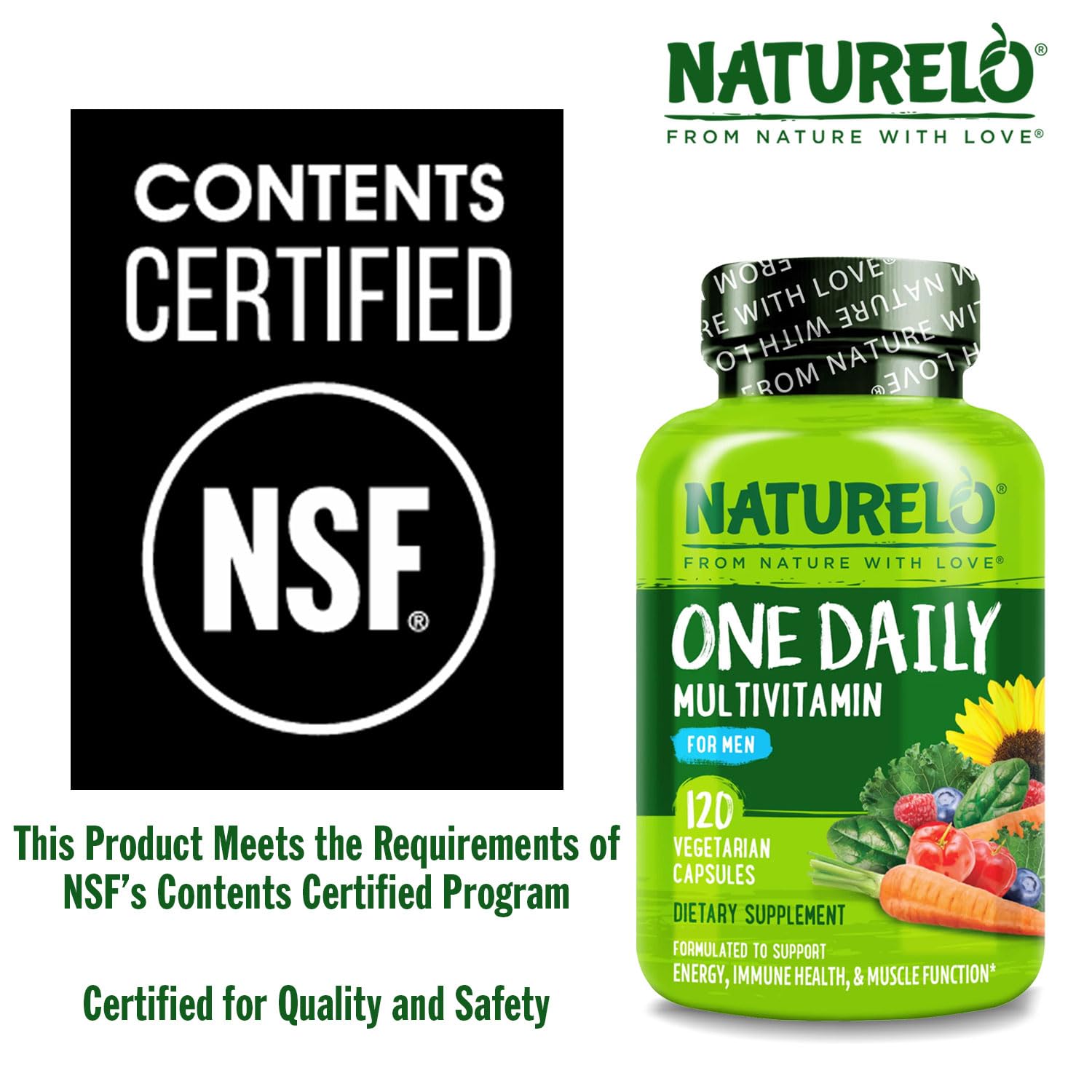 Naturelo Men’s One Daily Multivitamin – Plant-Based

