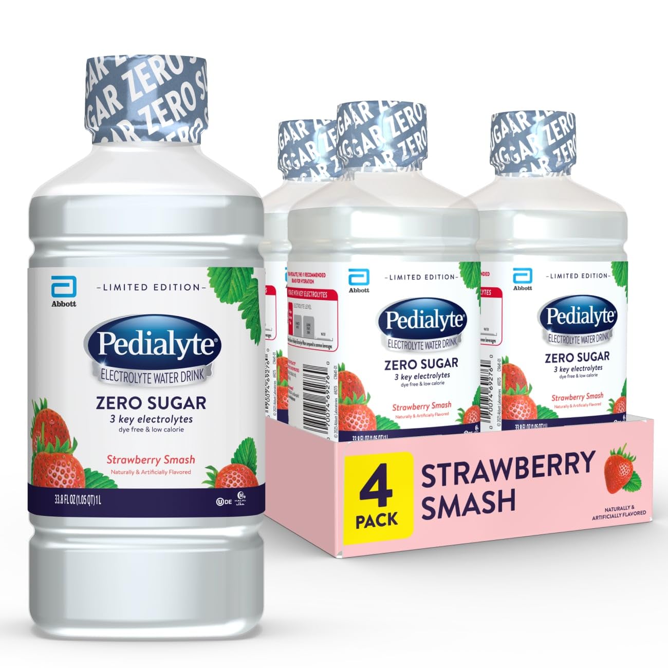Pedialyte Electrolyte Water with Zero Sugar – Hydration with Three Key Electrolytes