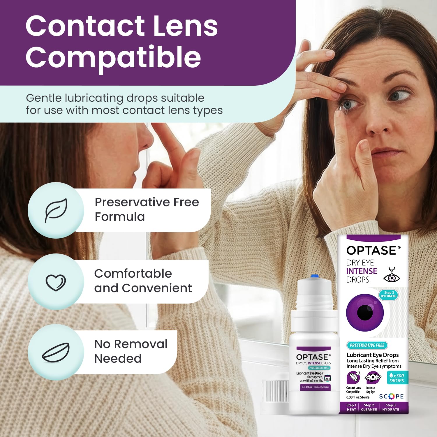 OPTASE Preservative-Free Dry Eye Drops for Sensitive Eyes

