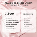 LitBear Silk Sleep Mask | 22 Momme Mulberry Silk

