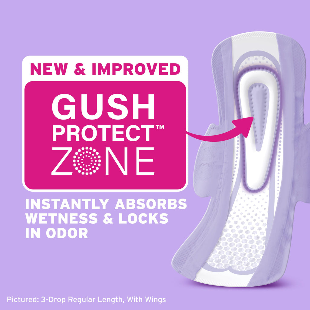 Poise Ultra Thin Incontinence Pads with Wings

