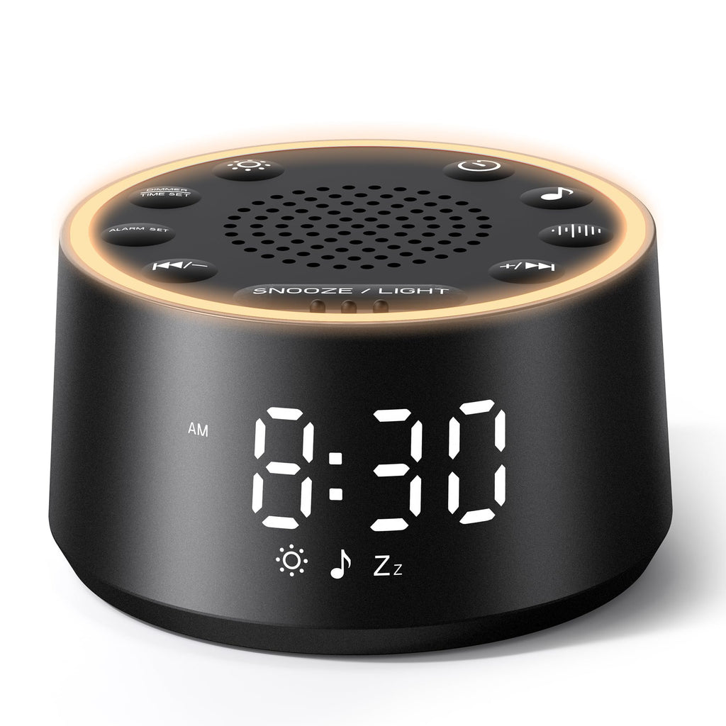 Dreamegg D1 Nova Sound Machine Alarm Clock with 25 Sounds and 7 Gentle Alarms