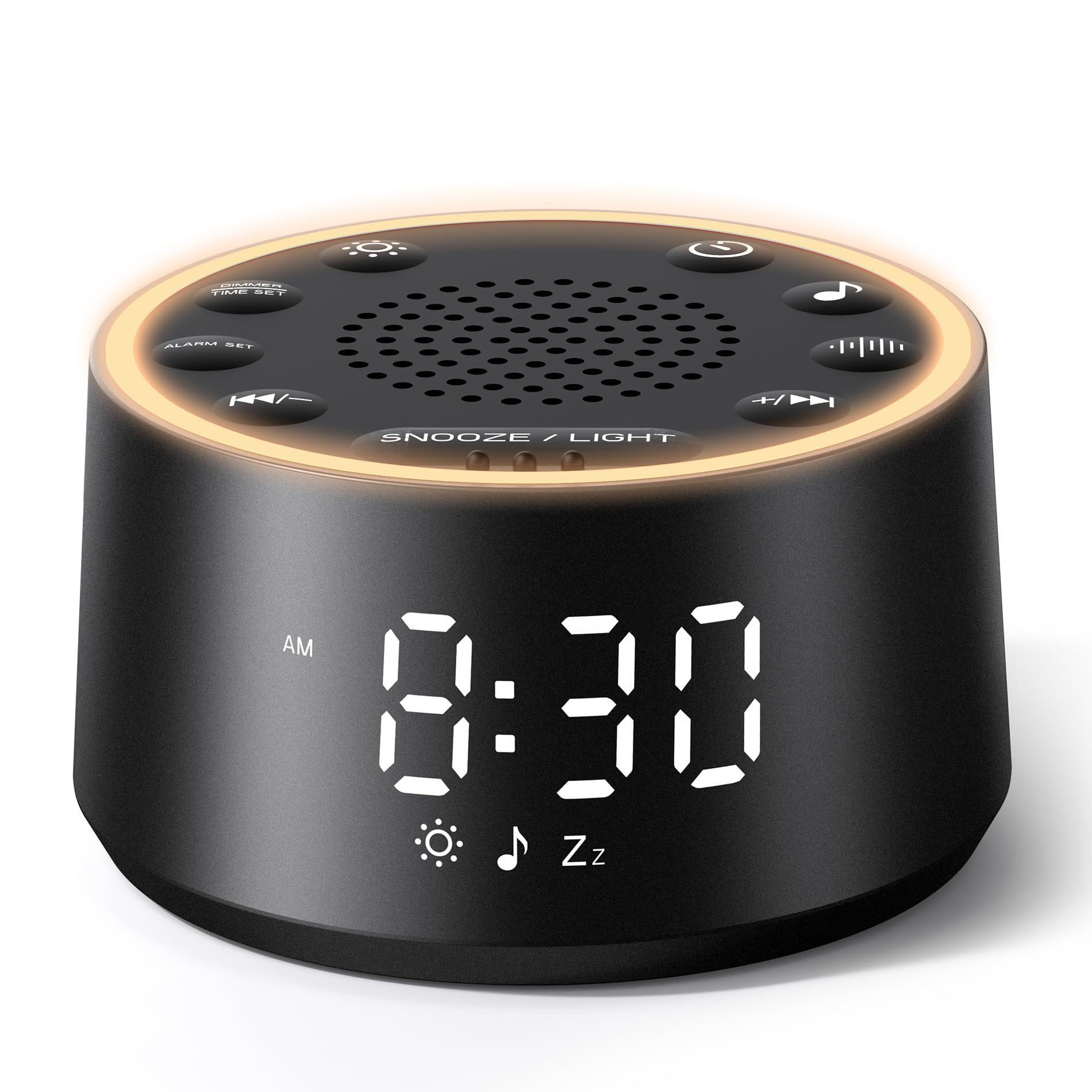 Dreamegg D1 Nova Sound Machine Alarm Clock with 25 Sounds and 7 Gentle Alarms