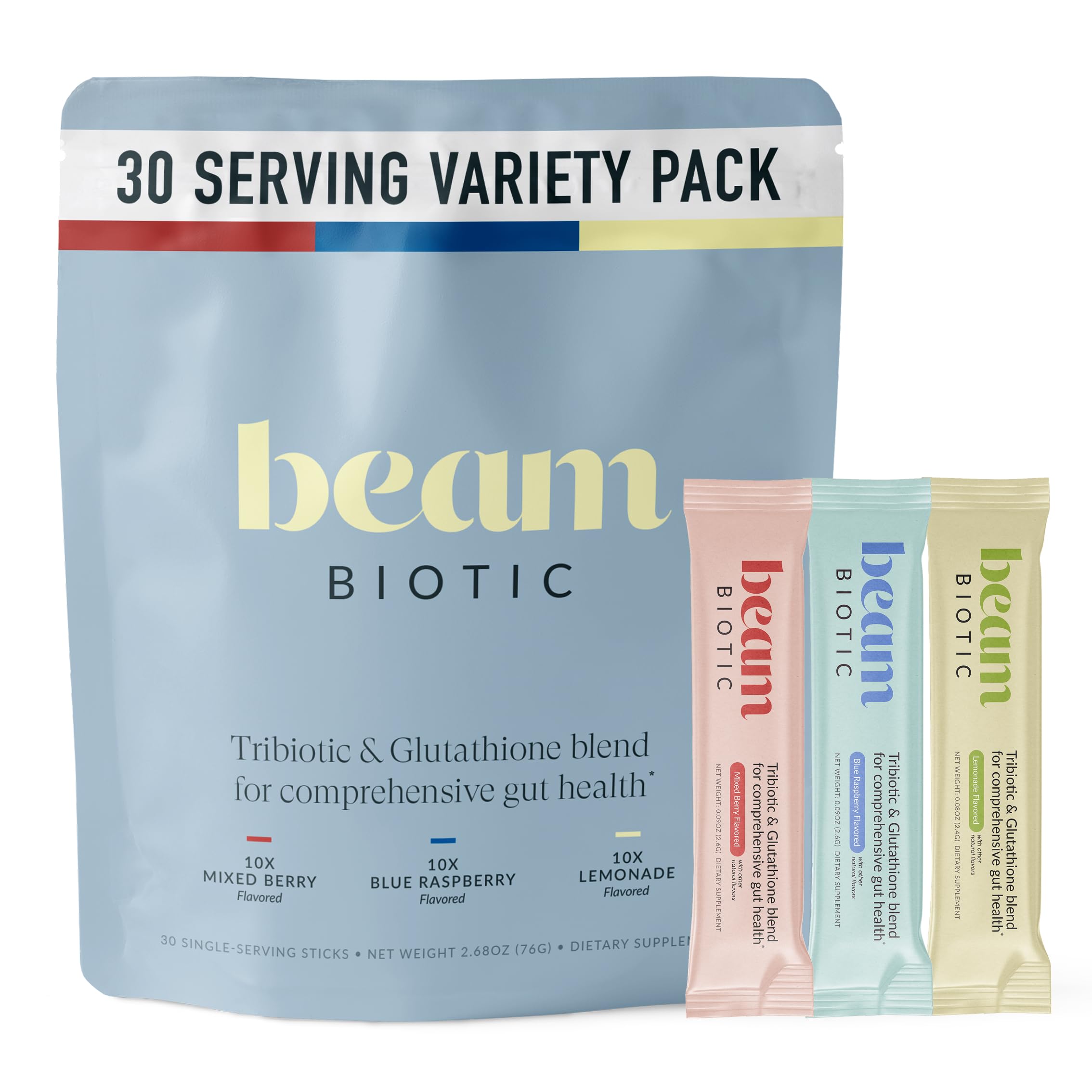 BEAM Biotic Probiotics – Gut Health Powder with Pre, Pro & Post