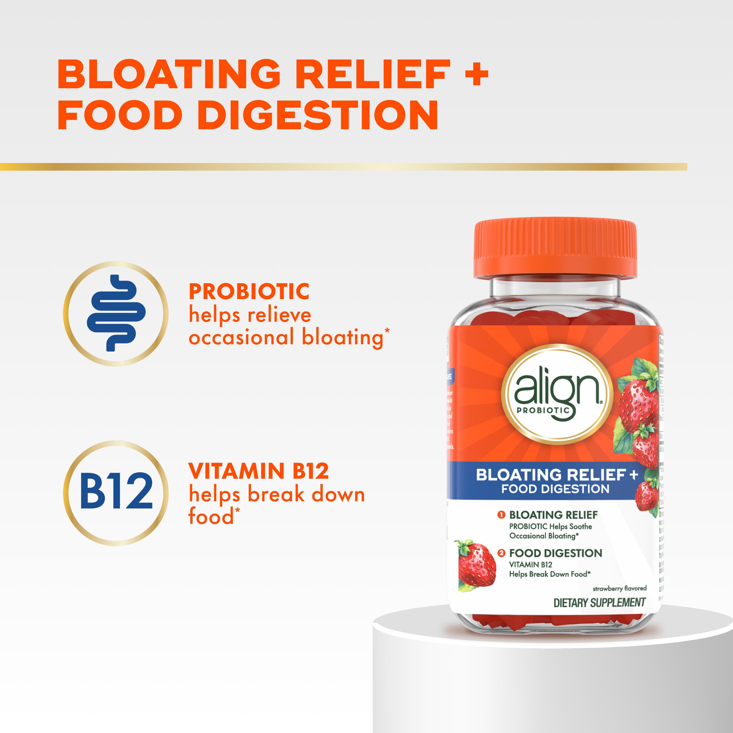 Align Probiotic Bloating Relief Gummies for Digestive Health

