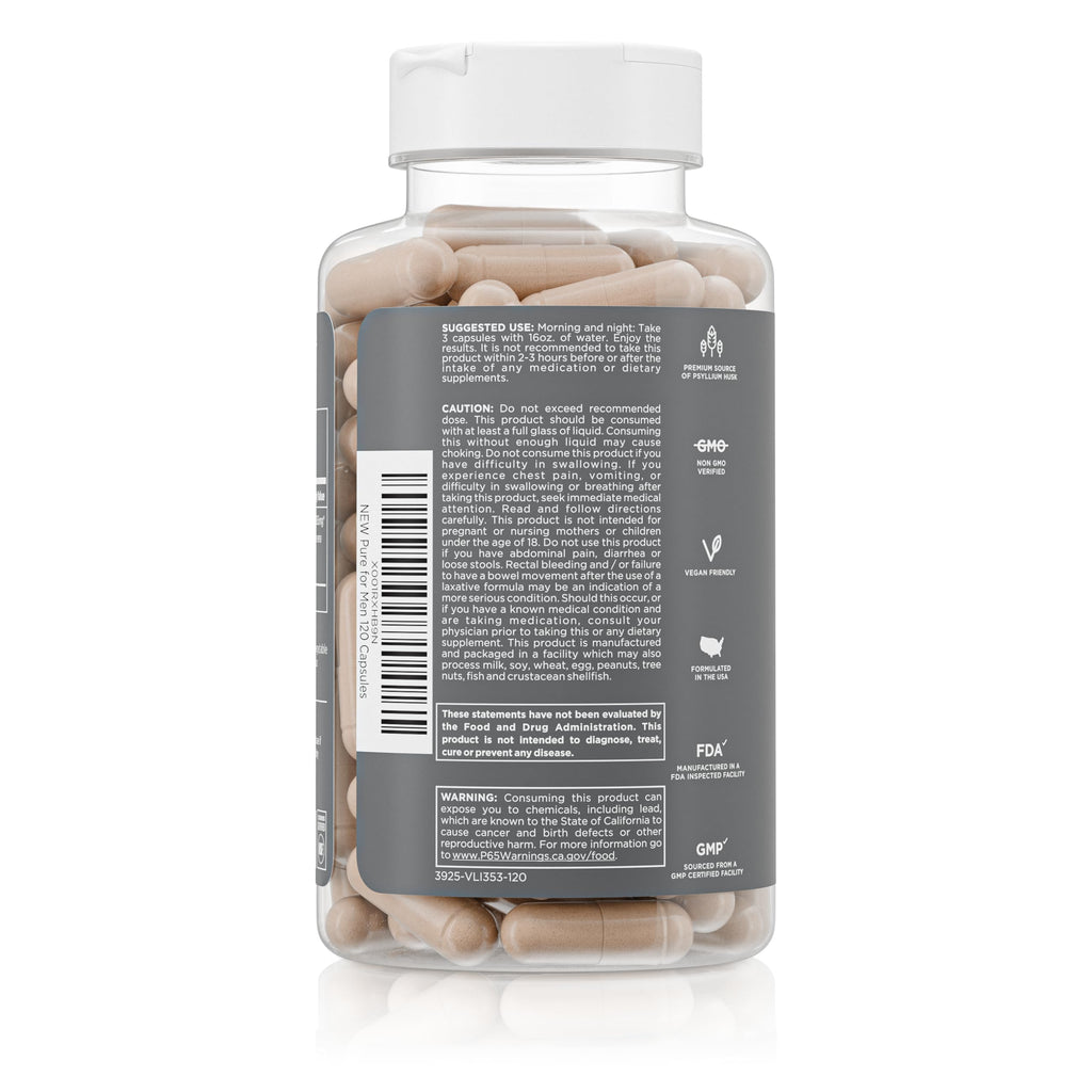 Pure for Men Stay Ready Fiber Digestive Supplement


