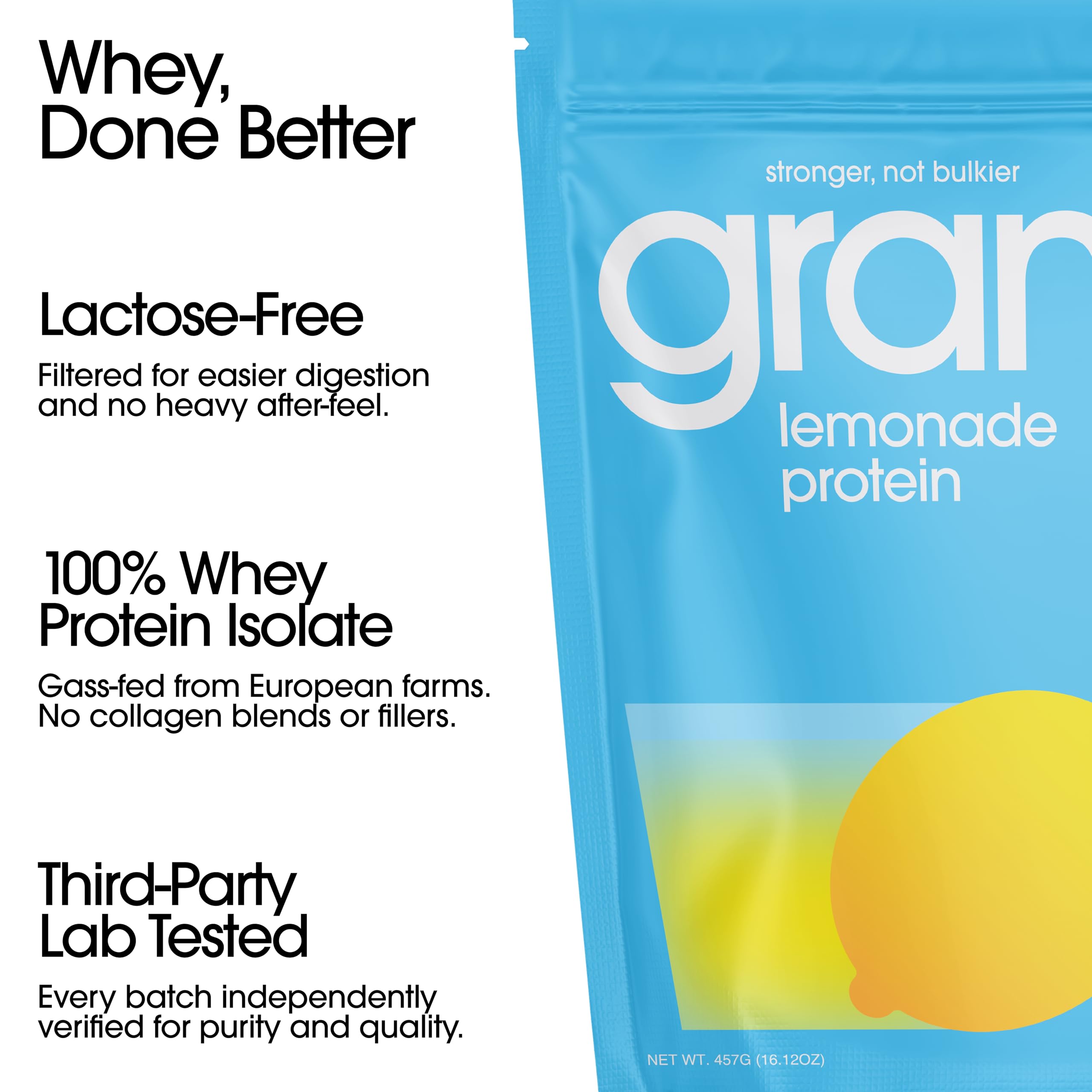 GRAMMS Clear Protein Powder 20g | Lactose Free Isolate

