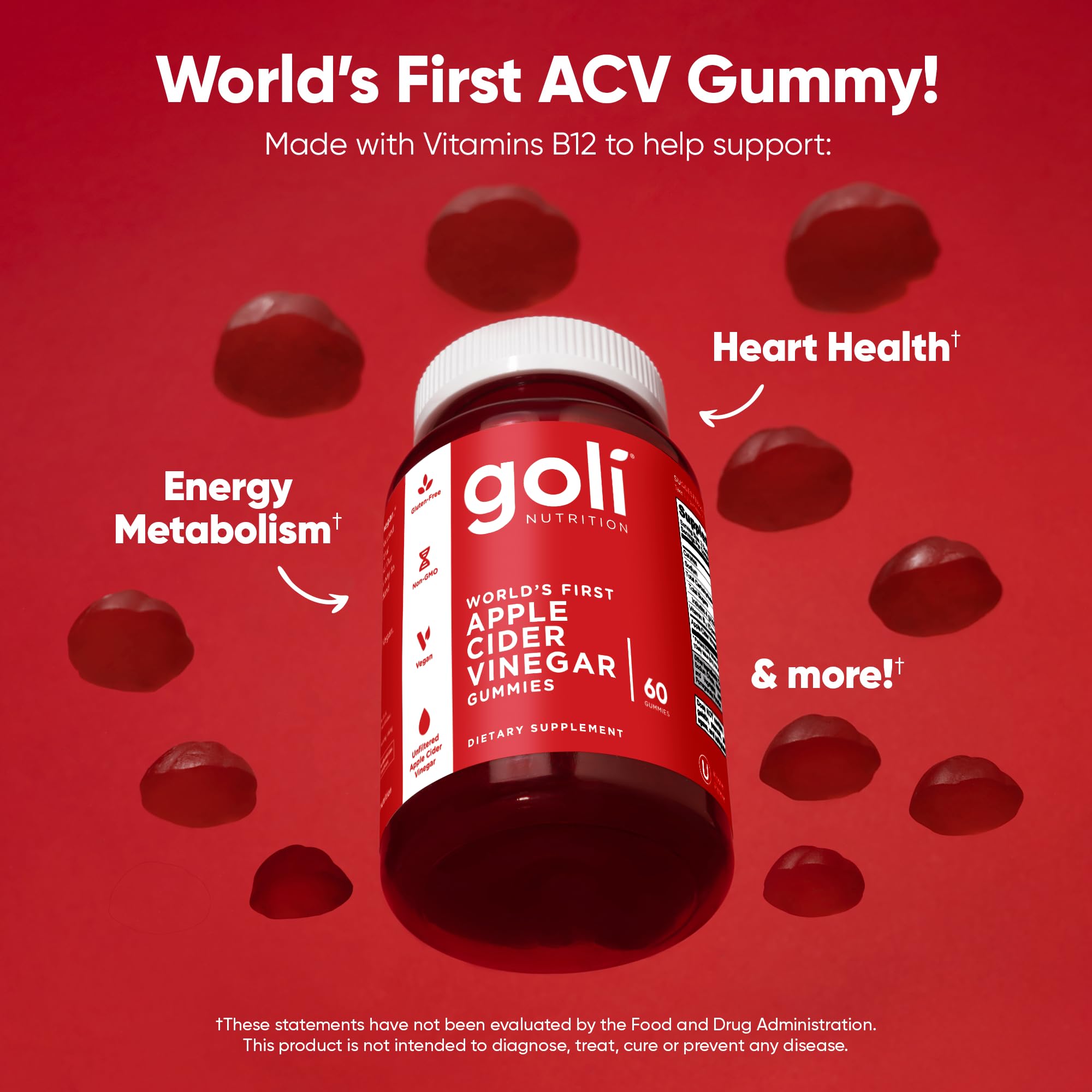Goli Apple Cider Vinegar Gummies with B12 Beetroot

