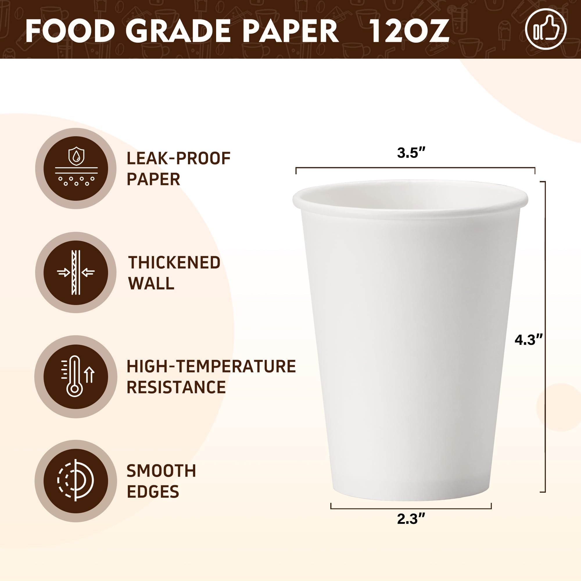 YEEHAW Disposable Paper Cups for Hot Beverages | To-Go

