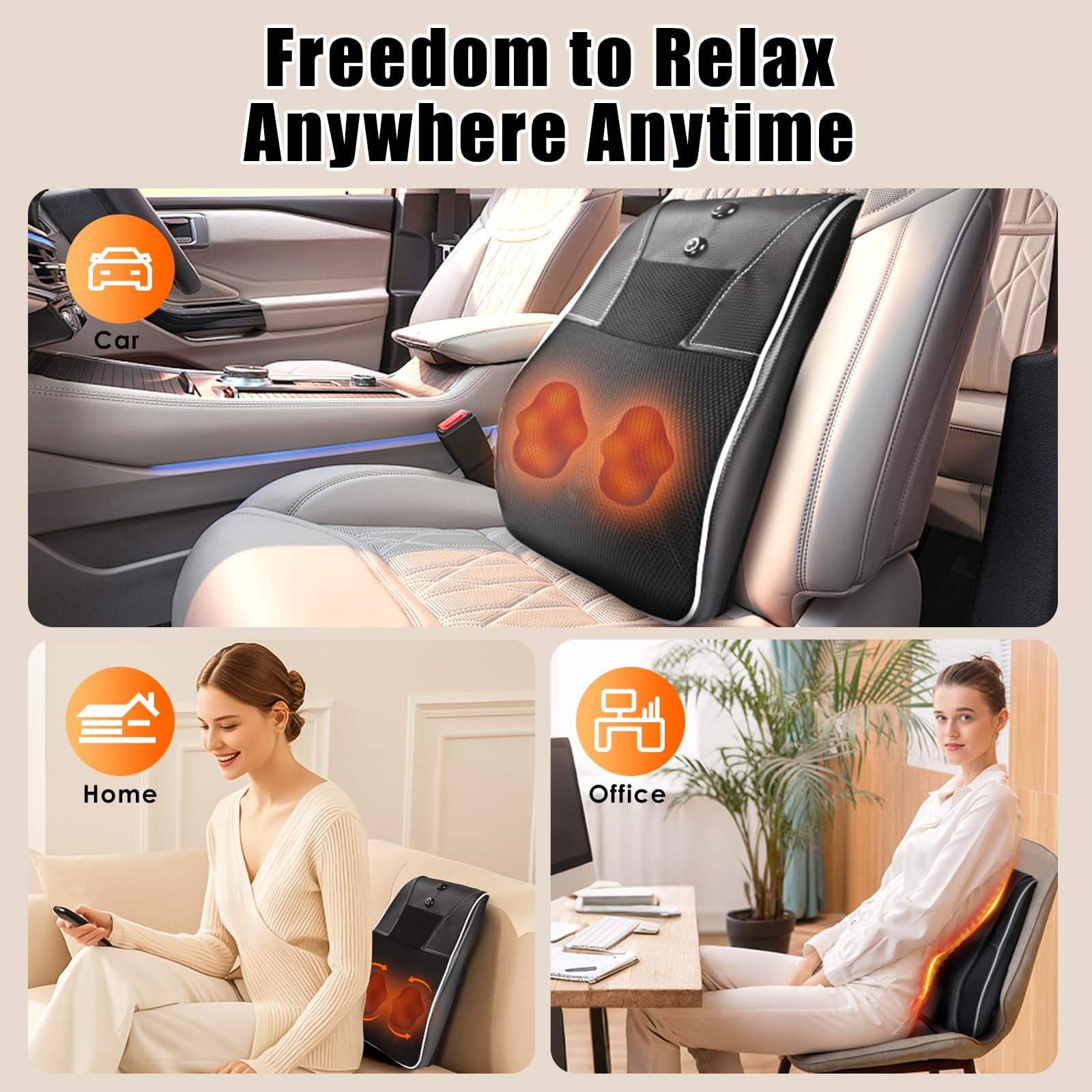 Hlthsky Shiatsu Neck & Back Massager with Heat

