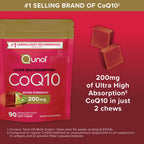 Qunol CoQ10 200mg Soft Chews Ultra Absorption | Heart Health

