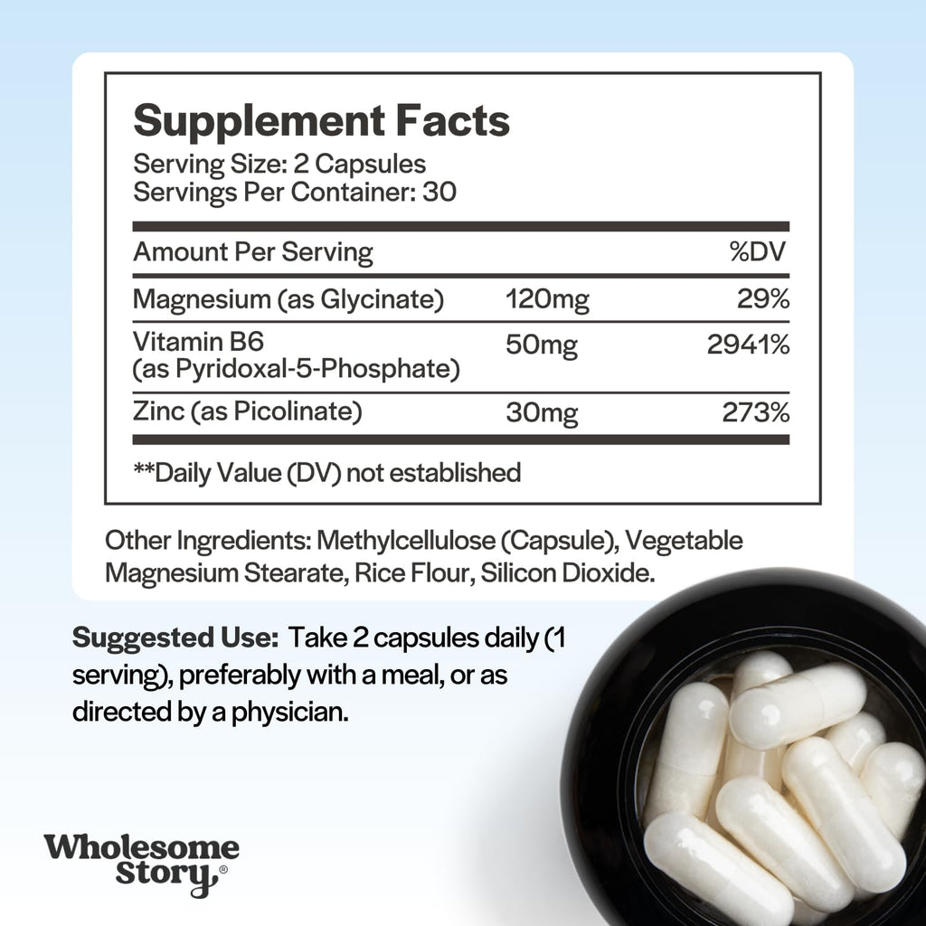 Wholesome Promise Zinc Picolinate & Magnesium Glycinate with B6 – Immune Support

