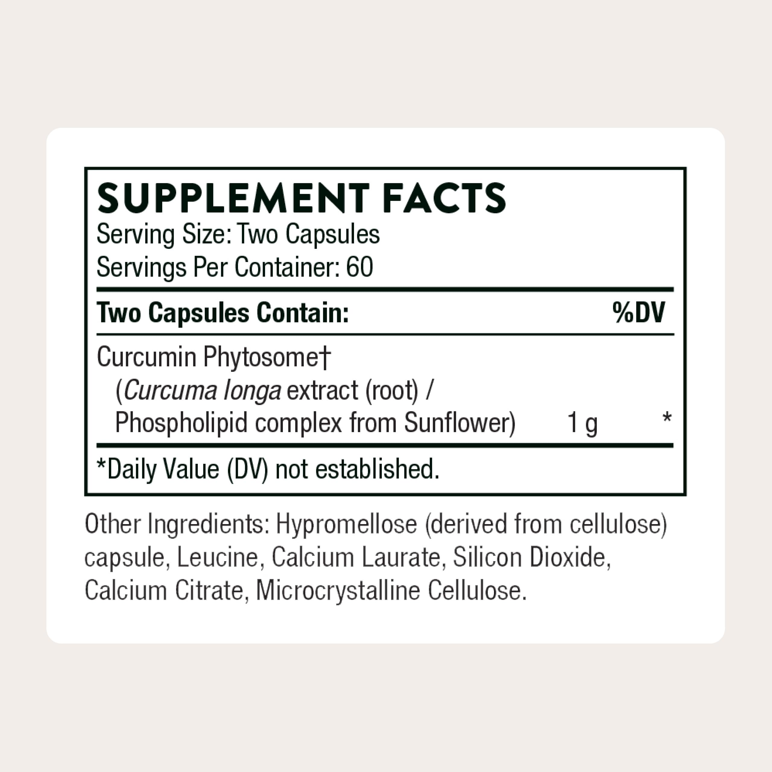 Thorne Curcumin Phytosome Meriva Dietary Supplement

