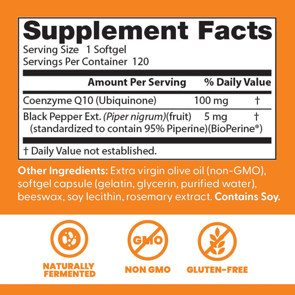 Doctor's Best CoQ10 with BioPerine Softgels | Heart Health

