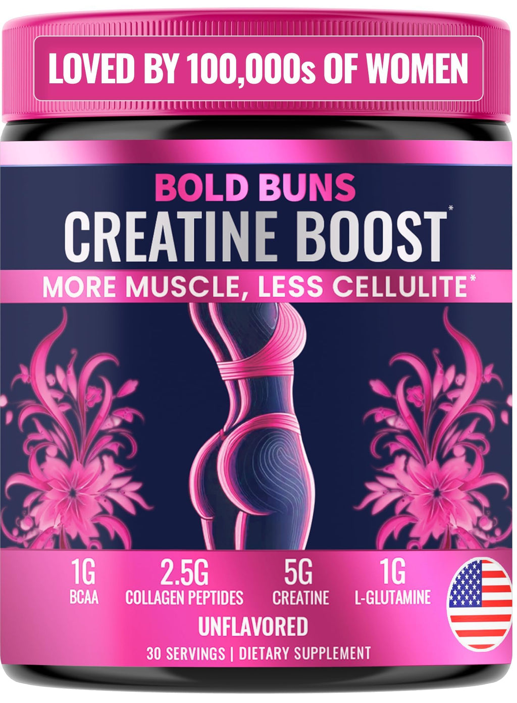 Creatine for Women - Bold Buns with Collagen & BCAA

