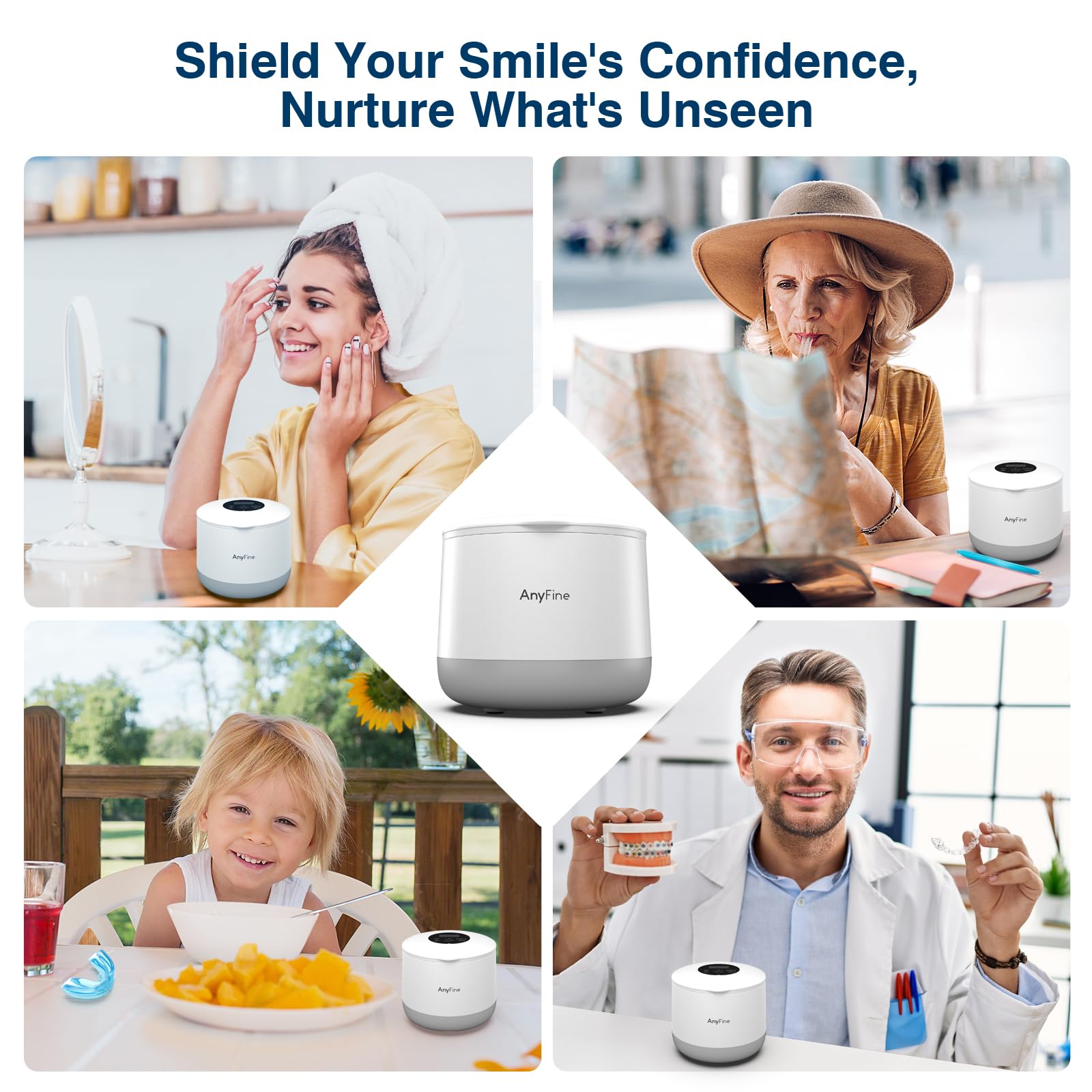 Ultrasonic Dentures Cleaner for Retainers and Jewelry

