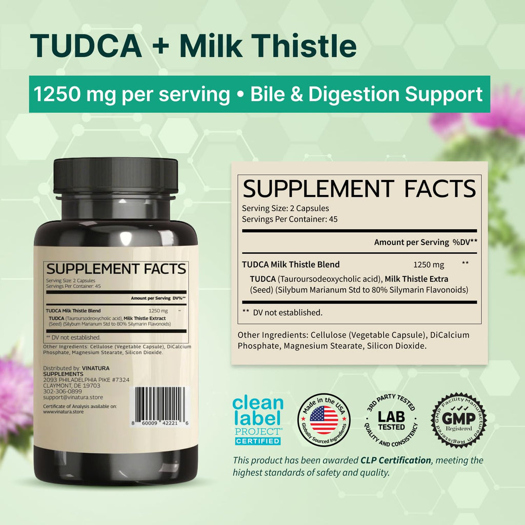 VINATURA Tudca Milk Thistle Liver Support

