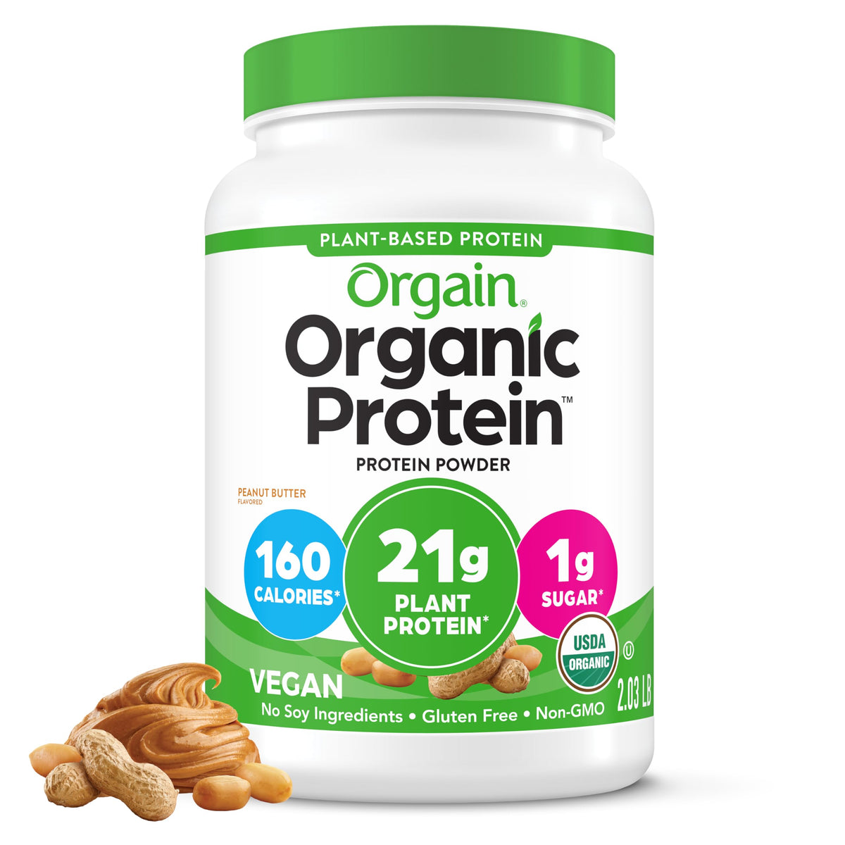 Orgain Organic Vegan Protein Powder - Plant-Based Protein for Shakes & Smoothies