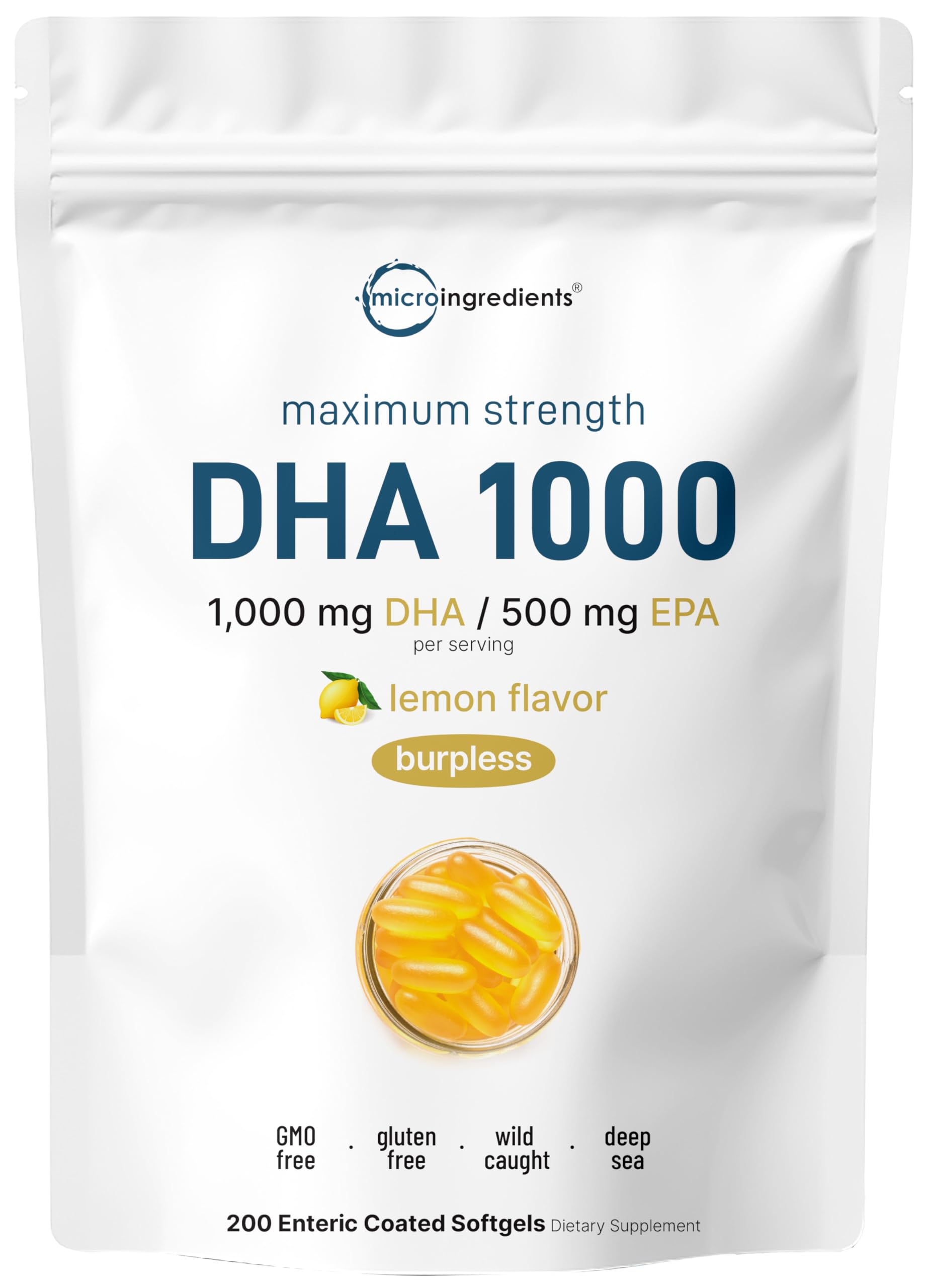 Micro Ingredients Omega-3 Fish Oil DHA EPA Dietary Supplement

