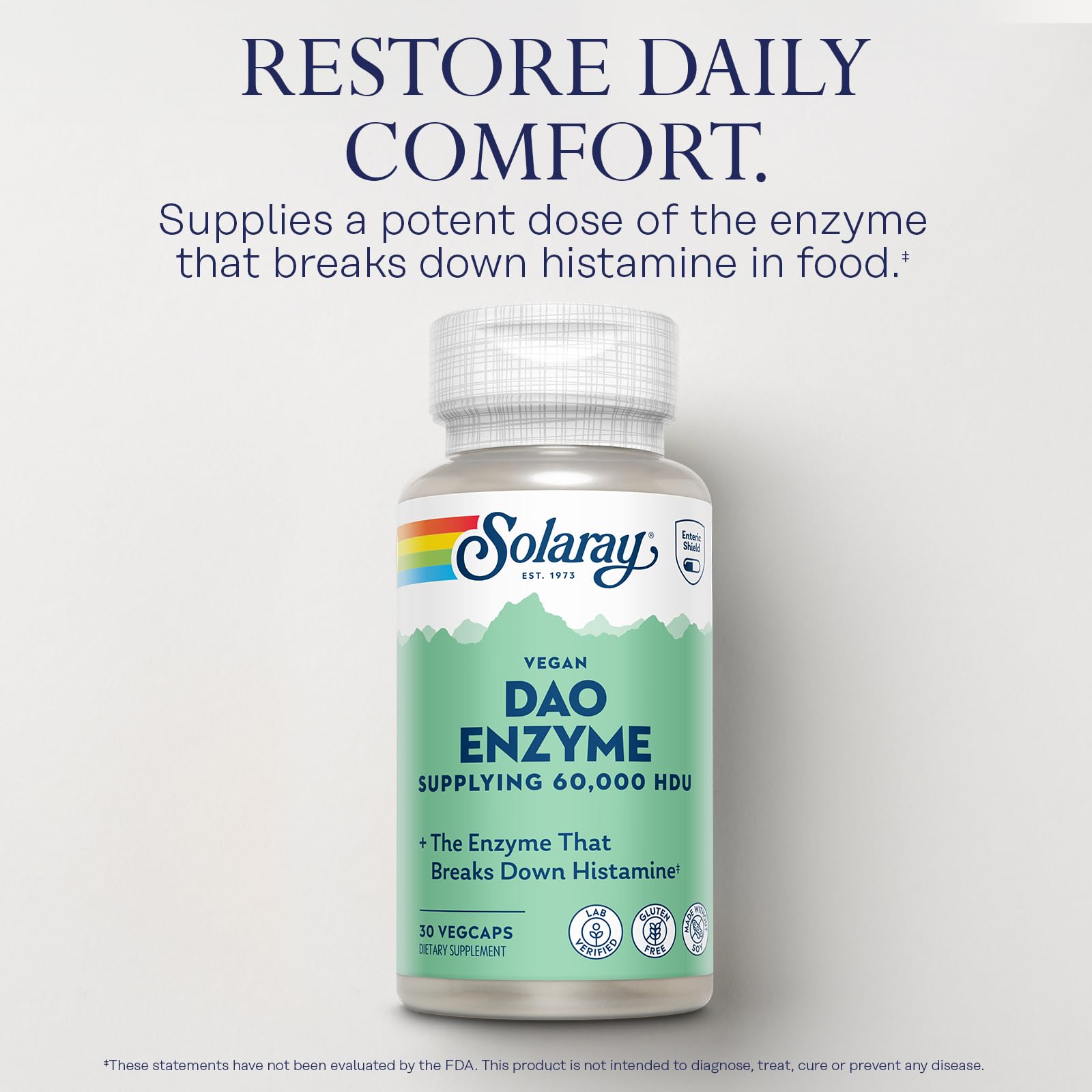 Solaray DAO Enzyme Digestive Enzyme | Vegan

