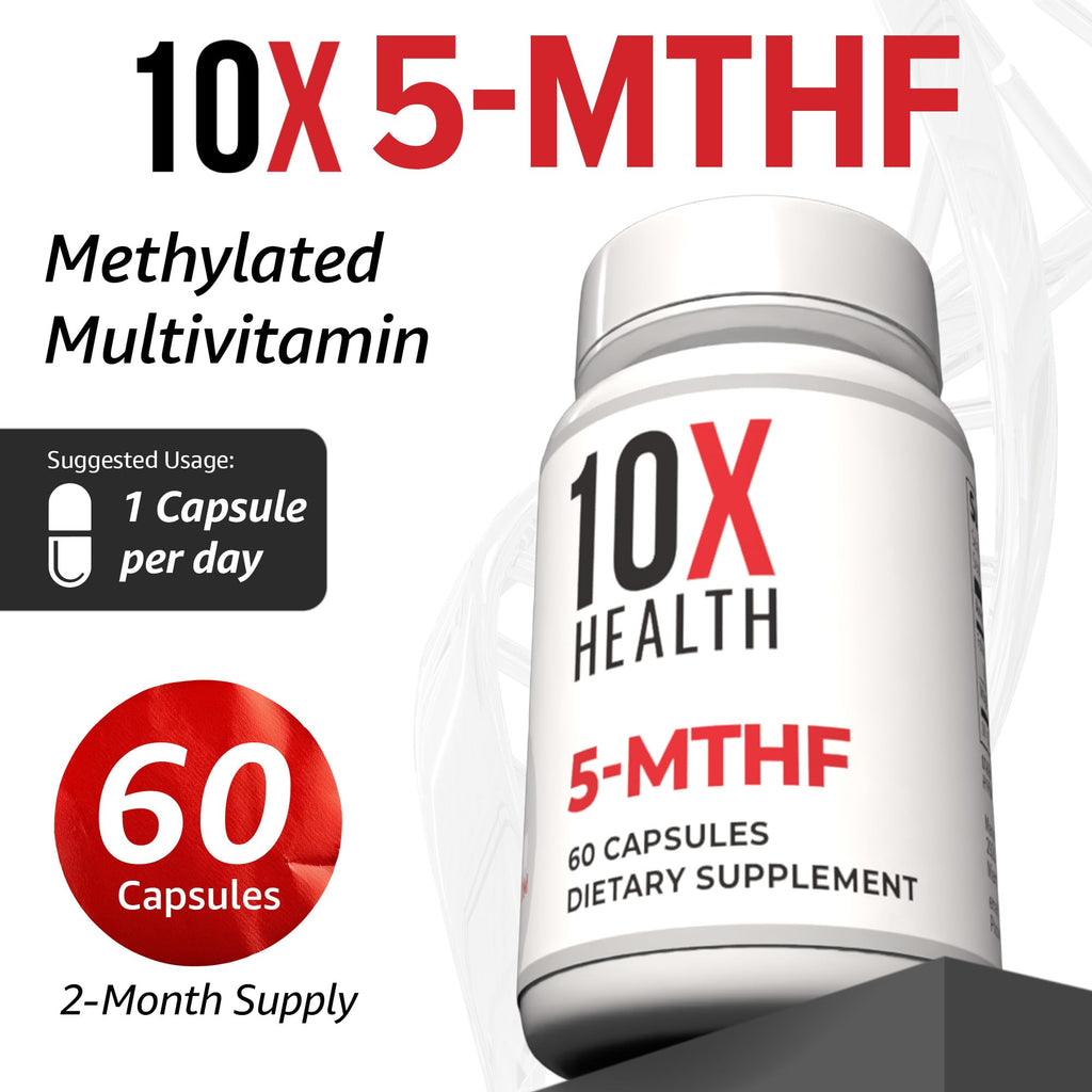 10X Health 5-MTHF Methylfolate Supplement for Brain & Heart


