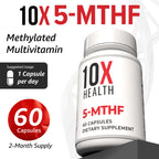 10X Health 5-MTHF Methylfolate Supplement for Brain & Heart

