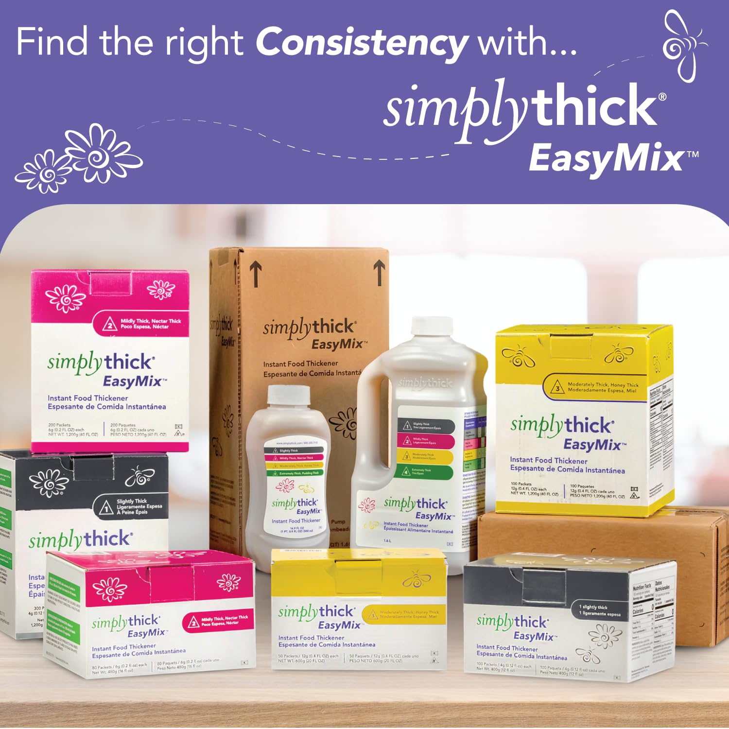 SimplyThick Gel Thickener for Dysphagia - Quick Thickening

