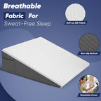 Bed Wedge Pillow with Memory Foam Top for Reading and Sleep

