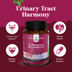 D Mannose with Cranberry Capsules Urinary Tract Health

