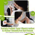 The White Green Cloth Reusable Cleaning Cloth for Glass

