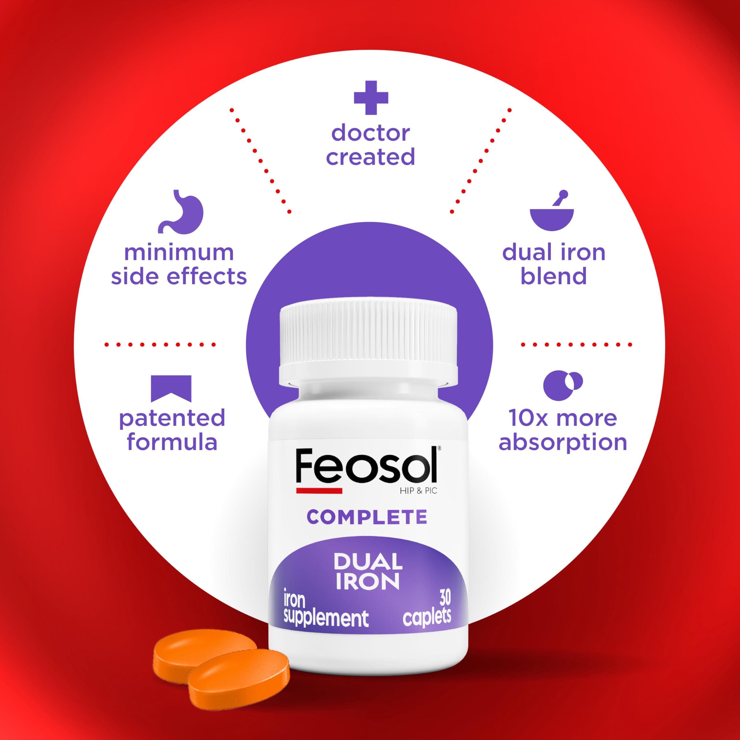 Feosol Complete Iron Caplets - High Absorption

