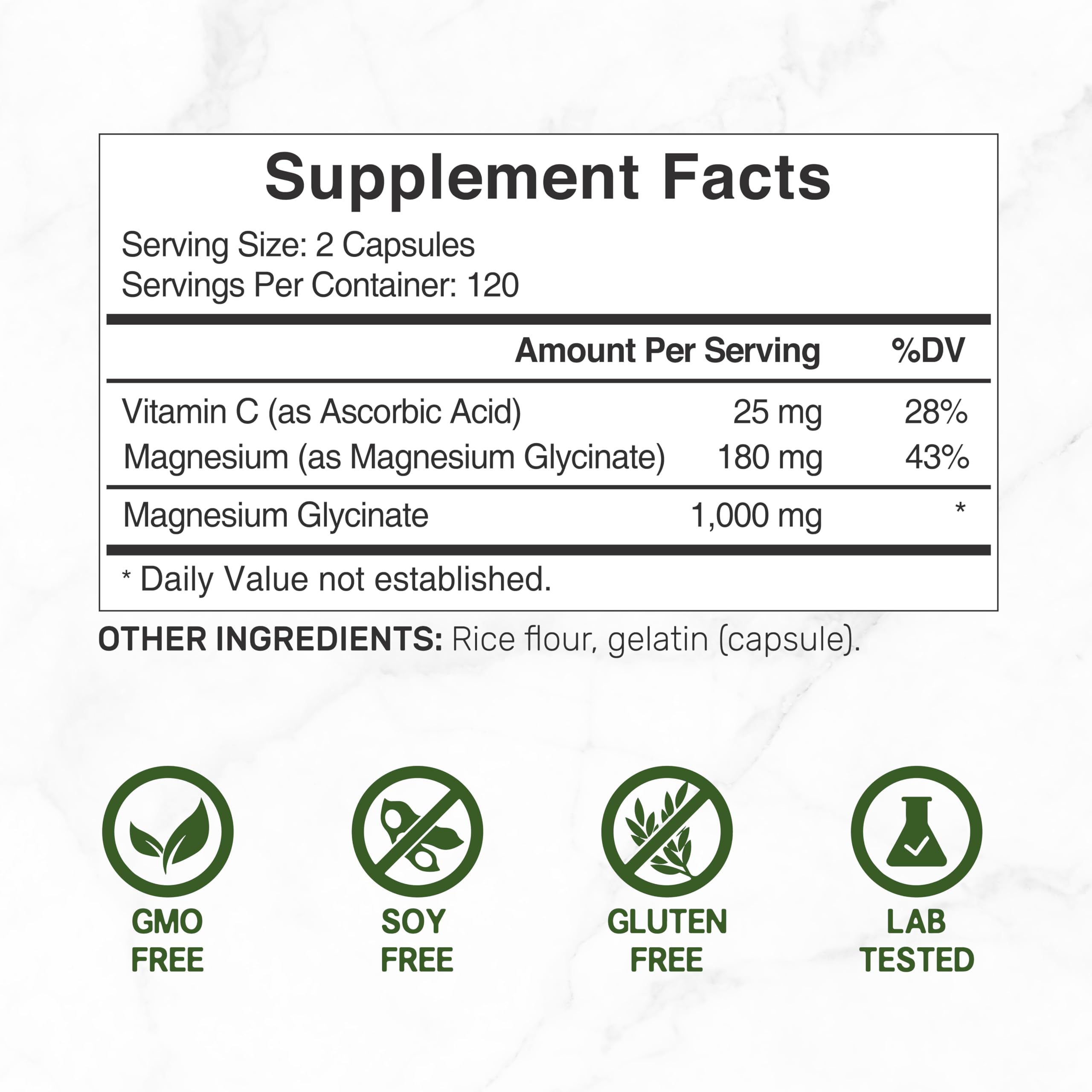 Magnesium Glycinate Capsule Supplement for Absorption

