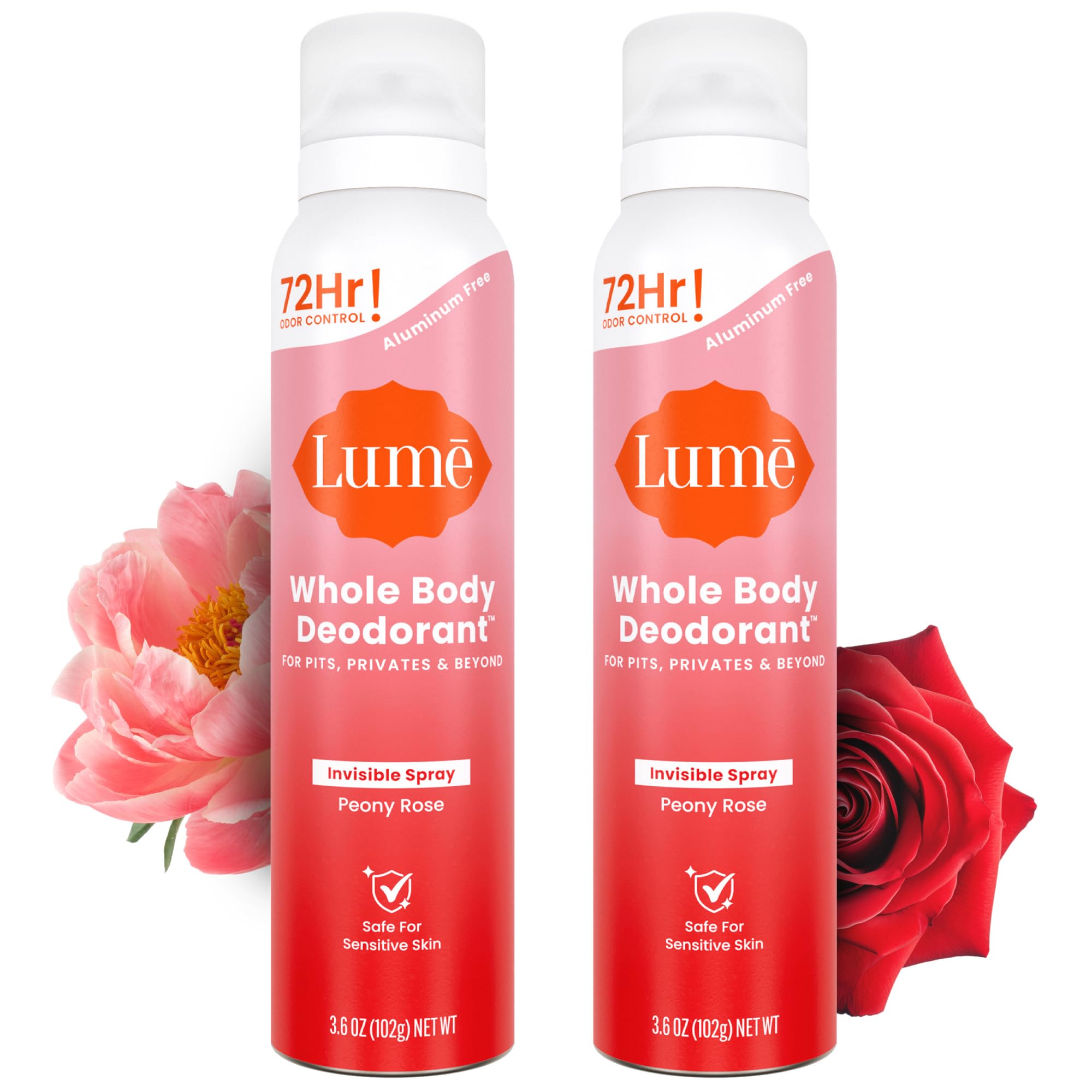 Lume Whole Body Deodorant Spray for Women – 72 Hr Odor Control – Aluminum & Baking Soda Free
