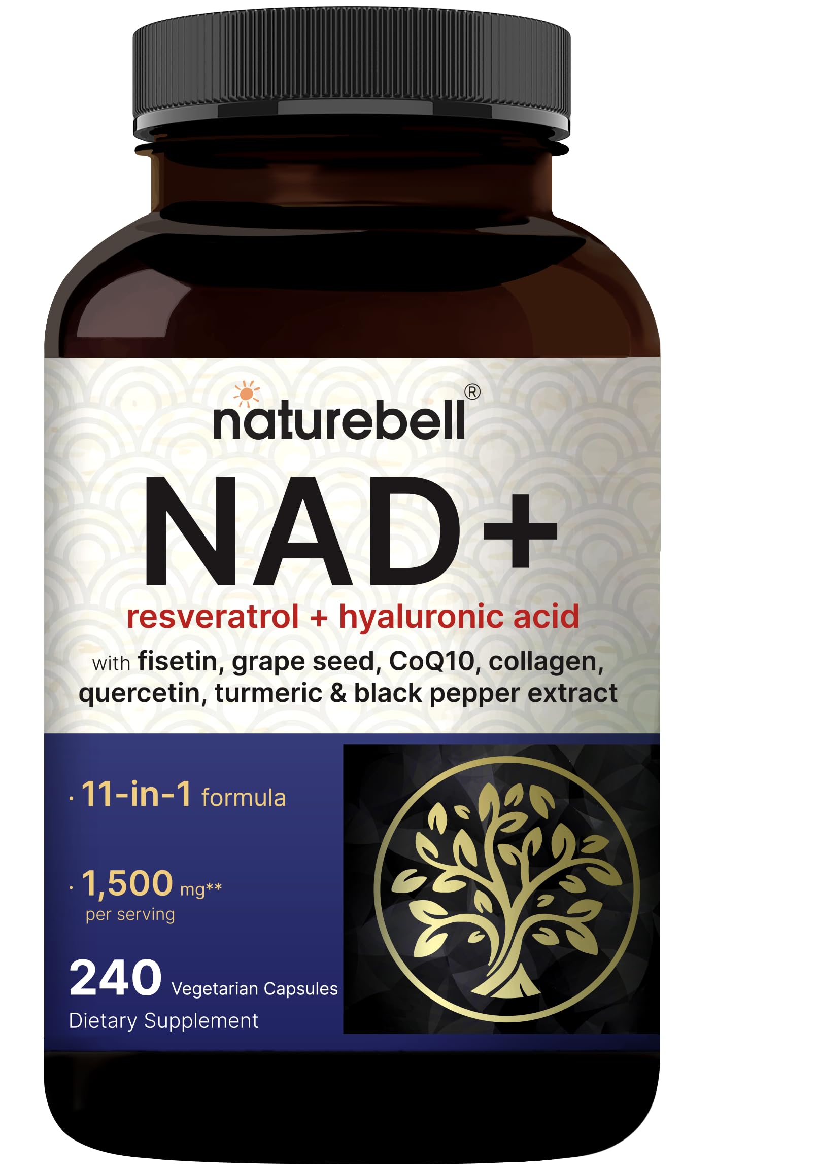 NatureBell NAD+ 11-in-1 Complex Non-GMO Supplement

