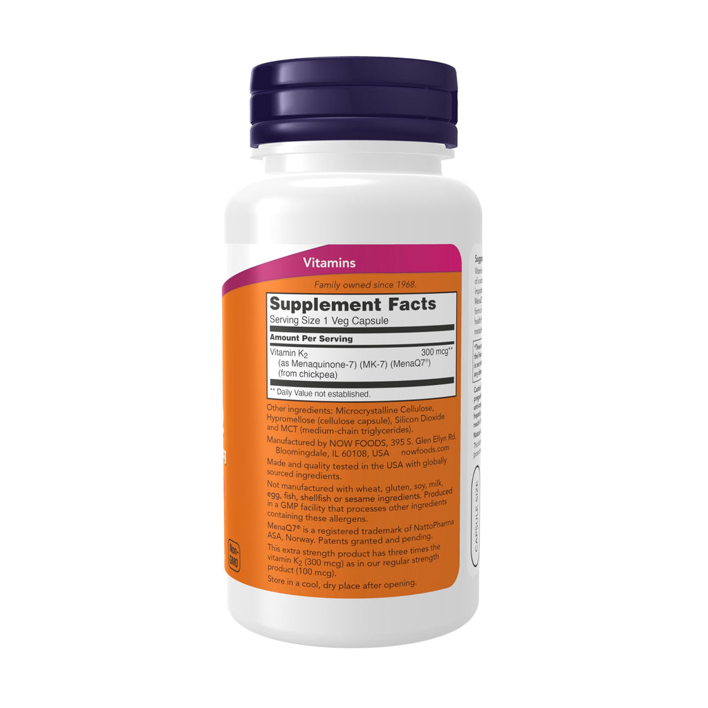 Now Foods MK-7 Vitamin K-2 300 mcg for Heart & Bones

