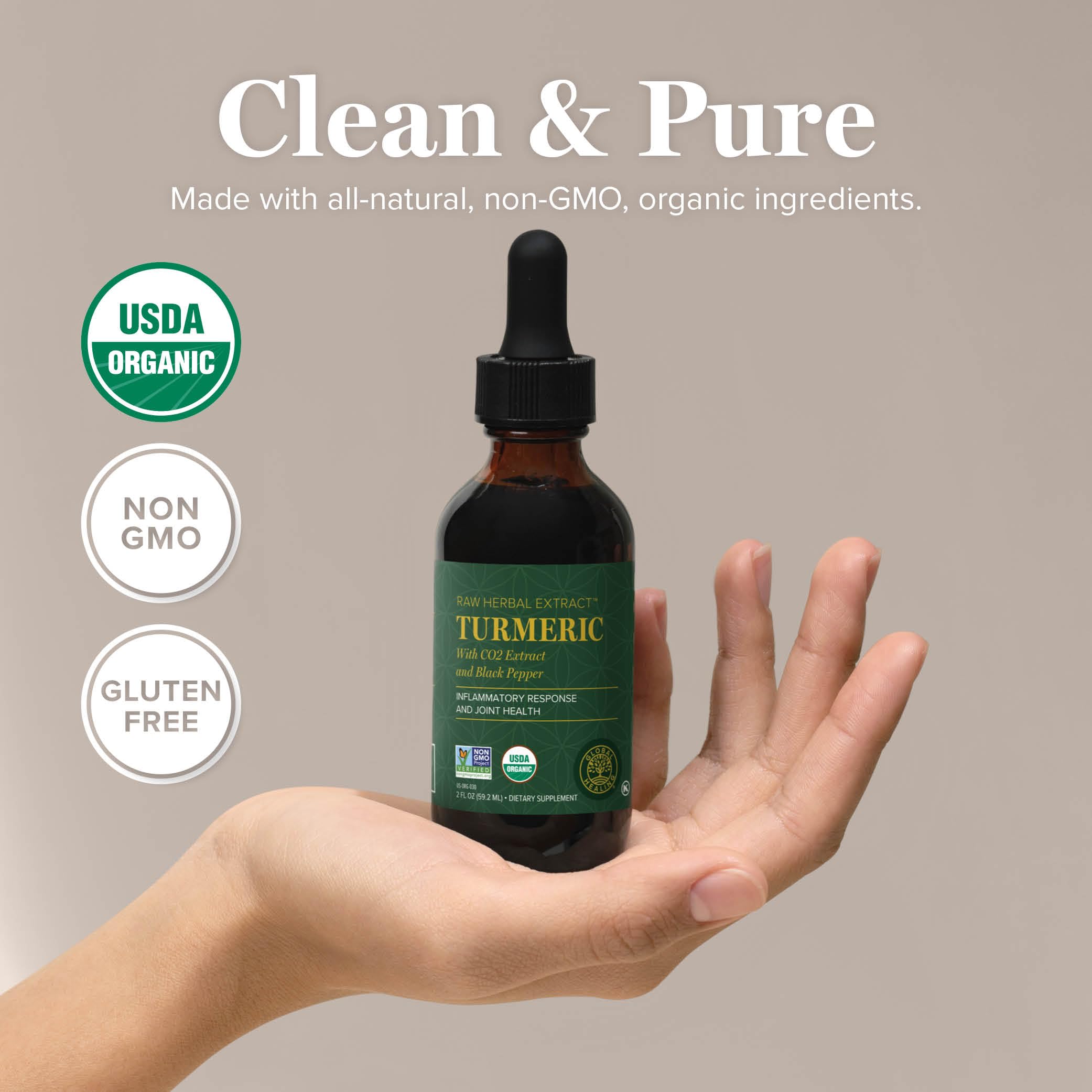 Global Healing Turmeric Curcumin with Black Pepper Drops

