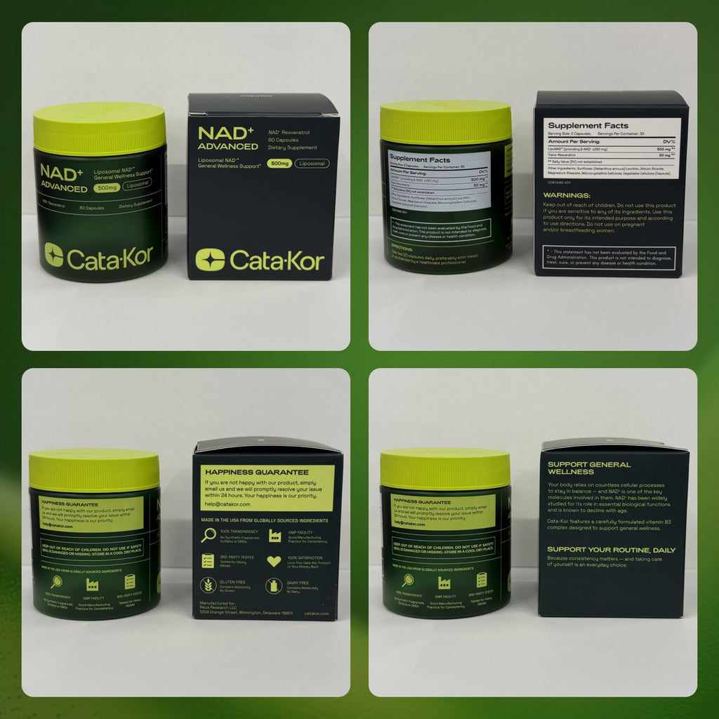 Cata-Kor Liposomal NAD with Resveratrol – NAD+ Support

