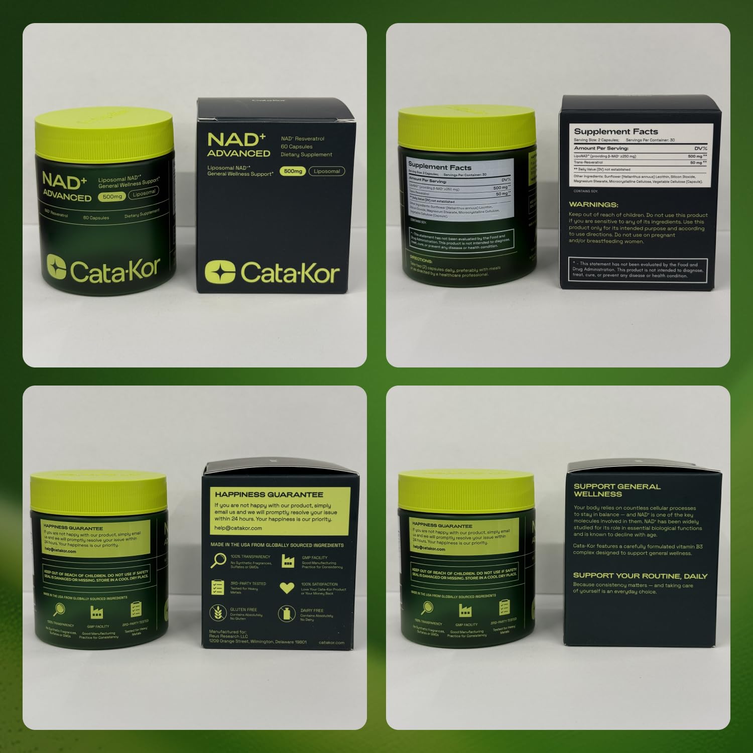 Cata-Kor Liposomal NAD with Resveratrol – NAD+ Support

