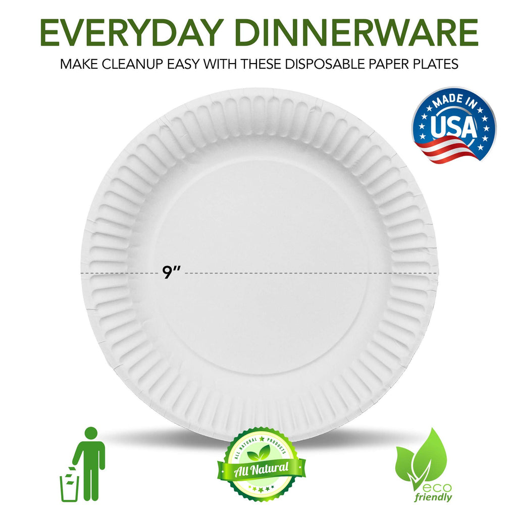 White Disposable Paper Plates | Stock Your Home

